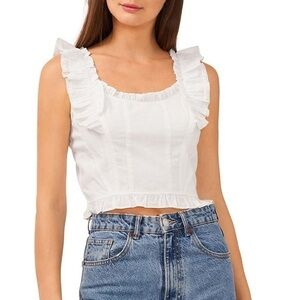 Women’s Tops | RUFFLE TRIM SMOCKED BLOUSE
